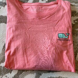 Vineyard Vines Whale Pink Long Sleeve T Shirt